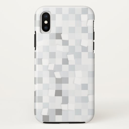 iPhone X White Abstract Design Hoesje (Achterkant)