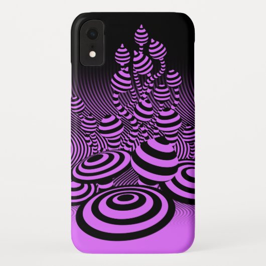 iPhone XR cover Magic Mushrooms optisch ontwerp (Achterkant)