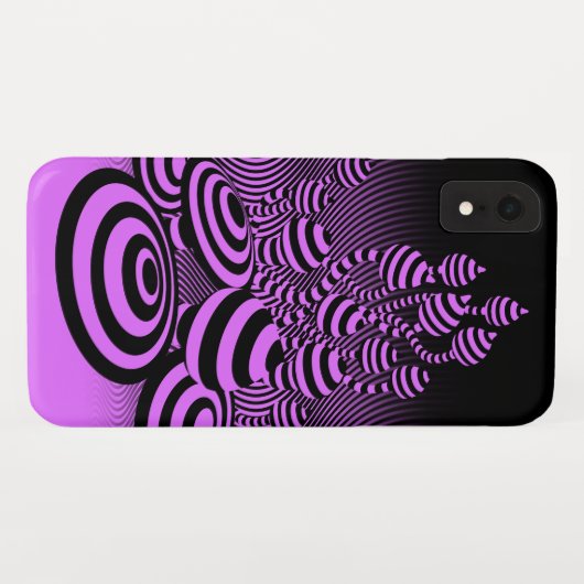 iPhone XR cover Magic Mushrooms optisch ontwerp (Achterkant (horizontaal))