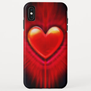 iPhone XS Max hoesje Rood & zwart hart ontwerp.