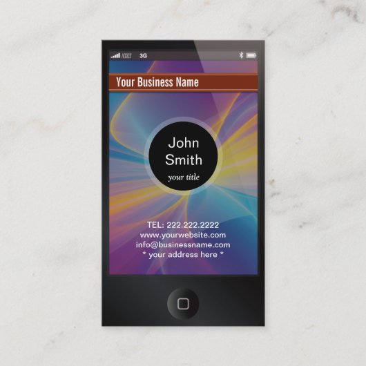 iPhone ziet er uit als donker Visitekaartje (Voorkant)