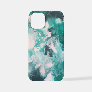 iPhonecase groen vloeiend schilderen iPhone 12 Mini Hoesje