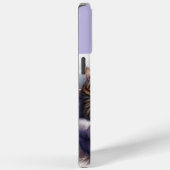 iPhoneceltelefoon, hoesje met paarse bloemen (Achterkant / Rechts)