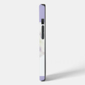 iPhoneceltelefoon, hoesje met paarse bloemen (Achterkant / Links)
