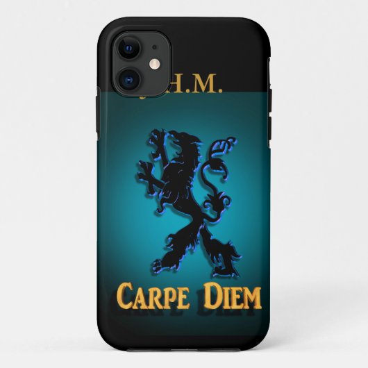 Iphopcase met zwarte en blauwe luis. Case-Mate iPhone case (Achterkant)
