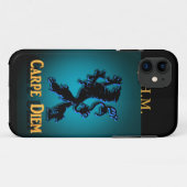 Iphopcase met zwarte en blauwe luis. Case-Mate iPhone case (Achterkant (horizontaal))