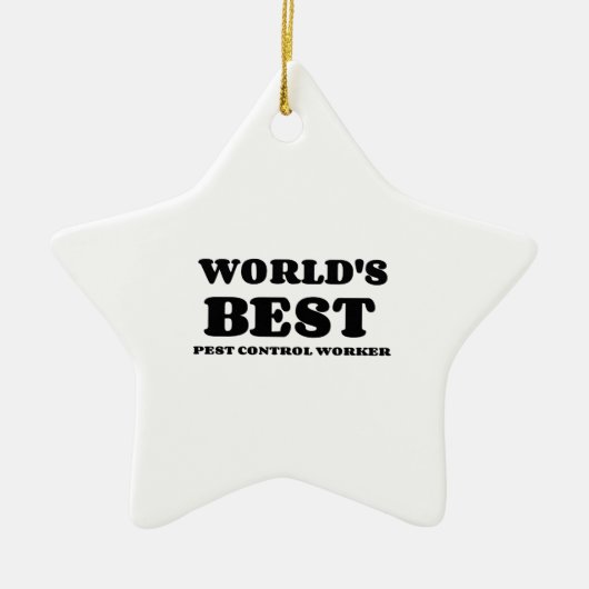 iPiccy-DesignWORLD'S BESTE PEST CONTROL-WERKER Keramisch Ornament (Voorkant)