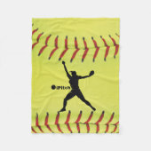 iPitch Fastpitch Softball Fleece Deken (Voorkant)