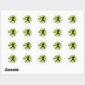 iPitch Fastpitch Softball Ronde Sticker (Vel)