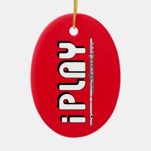 iPlay Fluit Keramisch Ornament (Voorkant)