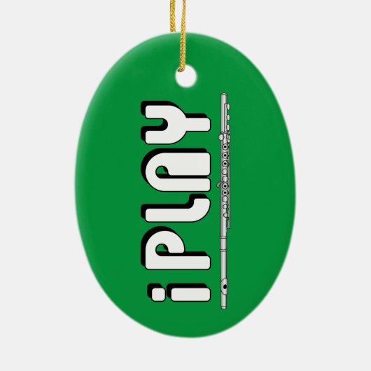 iPlay Flute Keramisch Ornament (Achterkant)