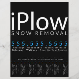 iPlow. Sneeuwverwijdering. Sneeuwruimen advertenti Flyer