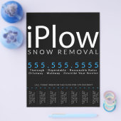 iPlow. Sneeuwverwijdering. Sneeuwruimen advertenti Flyer (Enkel)