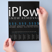 iPlow. Sneeuwverwijdering. Sneeuwruimen advertenti Flyer (Hand)