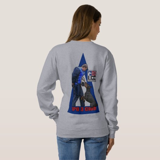 IPO 3 Club Woman's Raglan Sweatshirt (Achterkant volledig)