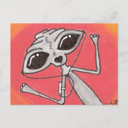 IPOD Alien Post-kaarten Briefkaart (Voorkant)