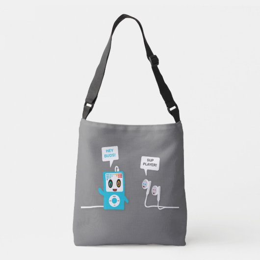 iPod en Buds Meet Up Blue Edition Crossbody Tas (Achterkant)
