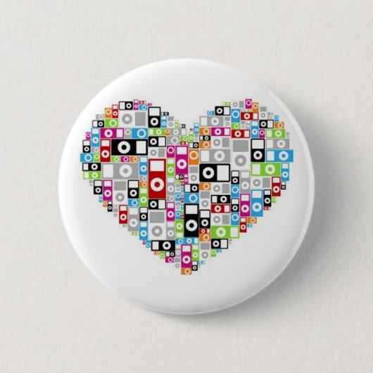 ipod hart ronde button 5,7 cm (Voorkant)