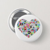 ipod hart ronde button 5,7 cm (Voorkant /achterkant)