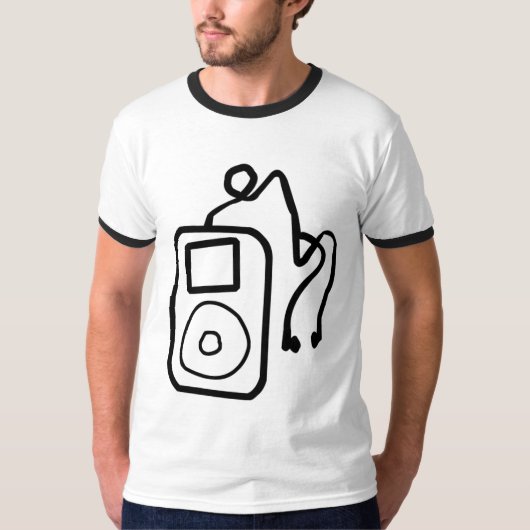 iPod Ringer T-shirt Tshirt Shirt (Voorkant)