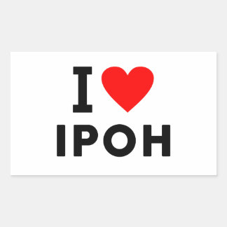 Ipoh Maleisië liefde stad hart als reis symbool Rechthoekige Sticker