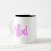 ipoodomeisjes tweekleurige koffiemok (Voorkant links)
