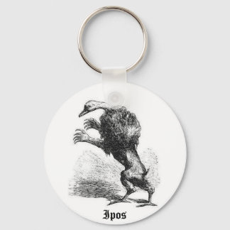 Ipos Woodcut Style Keychain