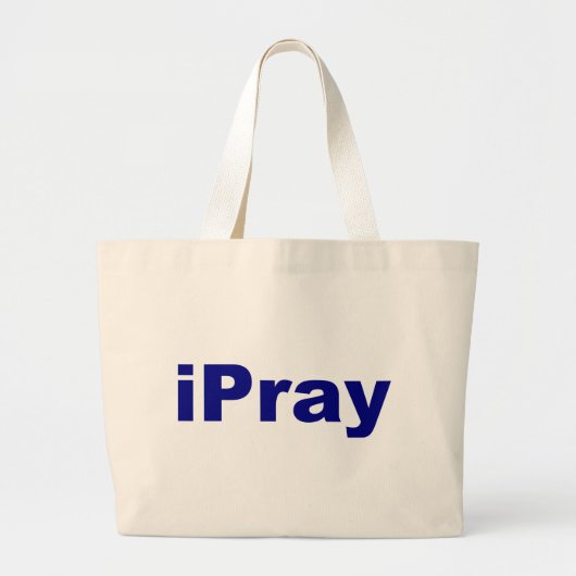 iPray Grote Tote Bag (Voorkant)