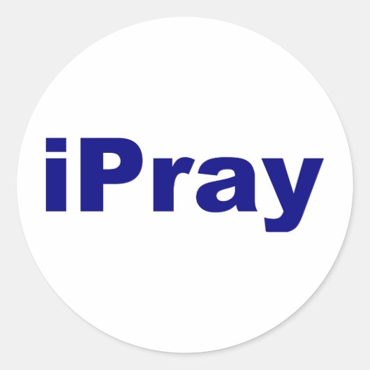 iPray Ronde Sticker (Voorkant)