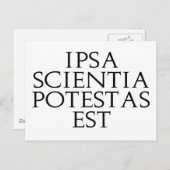 Ipsa Scientia Potestas Est Briefkaart (Voorkant / Achterkant)
