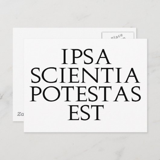 Ipsa Scientia Potestas Est Briefkaart (Voorkant / Achterkant)