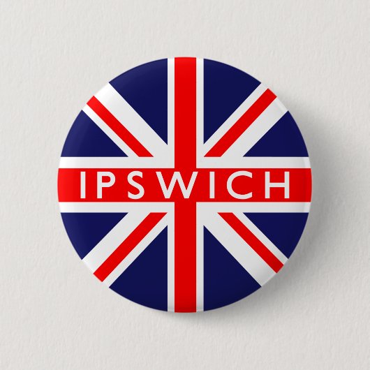 Ipswich: Britse vlag Ronde Button 5,7 Cm (Voorkant)
