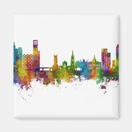 Ipswich England Skyline Magneet (Voorkant)