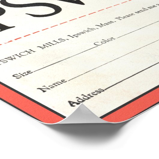 Ipswich Hosiery Ad uit 1924 Poster (Hoek)