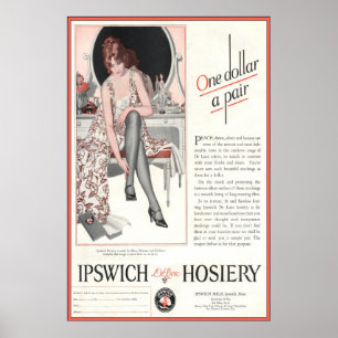 Ipswich Hosiery Ad uit 1924 Poster