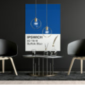 Ipswich Suffolk Blue - Volledige breedte Perfect Poster