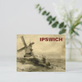 Ipswich, Suffolk - Stoke Windmill Vintage Feestdagenkaart (Staand voorkant)