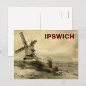 Ipswich, Suffolk - Stoke Windmill Vintage Feestdagenkaart (Voorkant / Achterkant)
