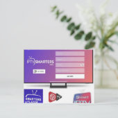 IPTV-abonnement voor 12 maanden Briefkaart (Staand voorkant)