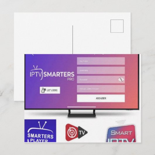 IPTV-abonnement voor 12 maanden Briefkaart (Voorkant / Achterkant)