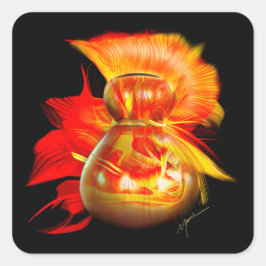 Ipu Hawaii Kalebas instrument Vierkante Sticker