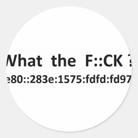 ipv6 ronde sticker (Voorkant)