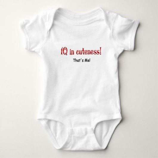 IQ-in-Cuteness baby Romper (Voorkant)