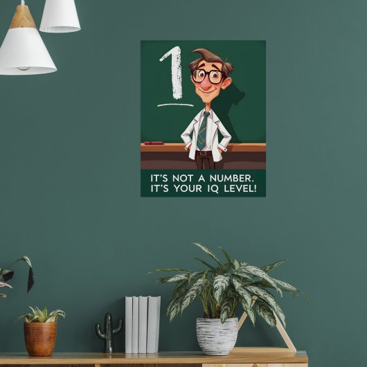 IQ-niveau Sarcasme Poster (Woonkamer 1)