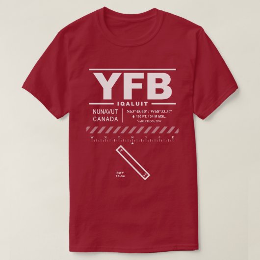 Iqaluit Airport YFB T-shirt (Design voorkant)