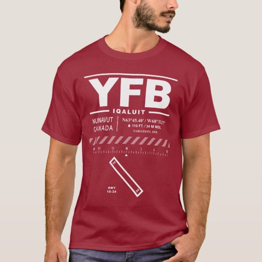 Iqaluit Airport YFB T-shirt (Voorkant)