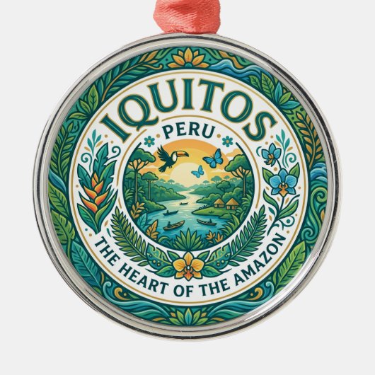 Iquitos, Peru Peru Metalen Ornament (Voorkant)