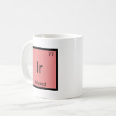 Ir - Infrarood Chemie Element Symbool Laser Tee Koffiemok (Voorkant links)