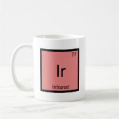 Ir - Infrarood Chemie Element Symbool Laser Tee Koffiemok (Links)