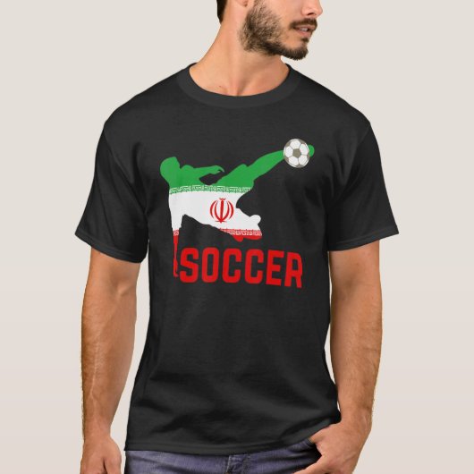 Ir Iran National Soccer Soccer Ir Iran Flag Footb T-shirt (Voorkant)